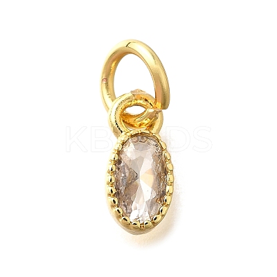 Brass Micro Pave Cubic Zirconia Pendants KK-Z102-05G-01-1
