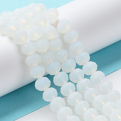 Imitation Jade Solid Color Glass Beads Strands EGLA-A034-J8mm-MD06-1