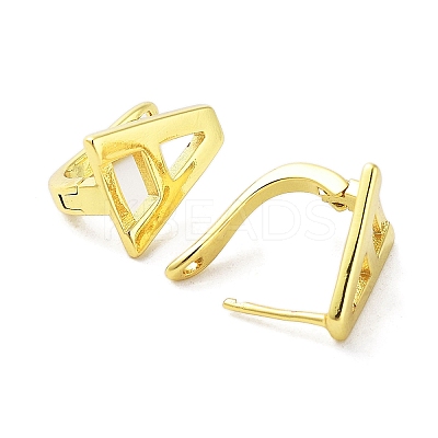 Brass Letter Stud Earrings for Women EJEW-A038-01A-G-1