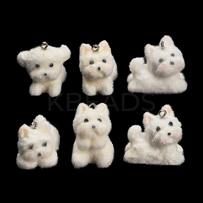 Floking Opaque Resin Pendants RE-CBA0E35-01P-1