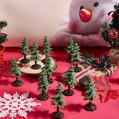 50Pcs Tree Miniature Ornaments AJEW-SP0003-59-1