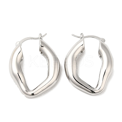 Rack Plating Brass Hoop Earrings for Women EJEW-Q770-17P-1