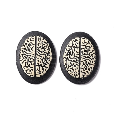Halloween Cameos Opaque Resin Cabochons RESI-C017-01H-1