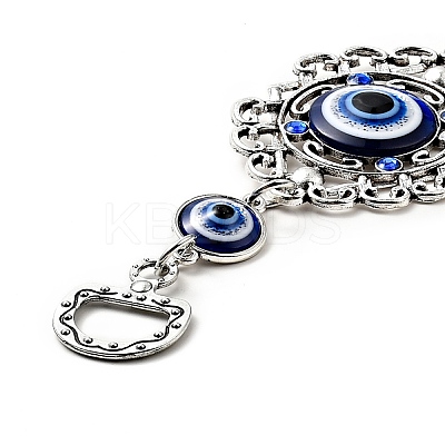 Lacy Flower Pendant Decorations HJEW-H058-06-1