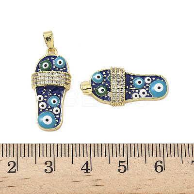 Brass Micro Pave Cubic Zirconia Pendants KK-H076-12G-1