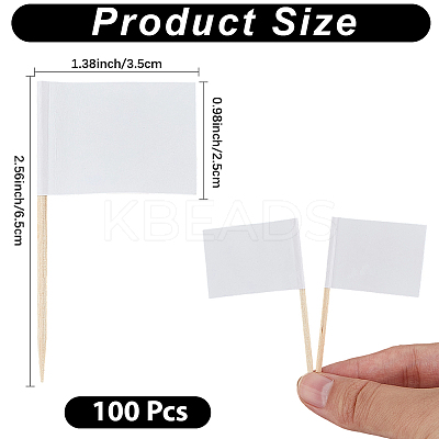 100Pcs Paper Flag Cocktail Picks DIY-CN0003-57B-1