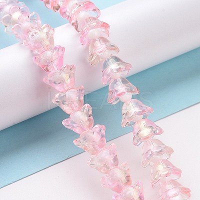 Transparent Glass Beads Strands LAMP-H061-01D-04-1