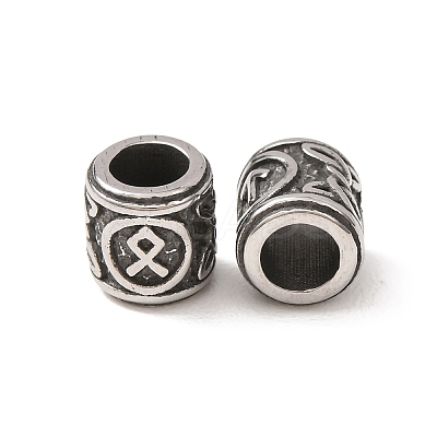 316 Surgical Stainless Steel European Beads SA-CBA7555-01AS-12-1