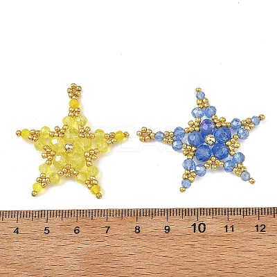 Electroplate Glass Pendants PALLOY-MZ01438-1