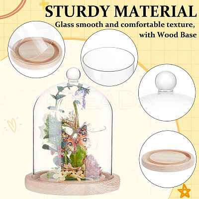 Glass Dome Cover DIY-WH0504-317A-1