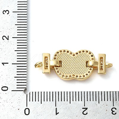 Rack Plating Brass Micro Pave Clear Cubic Zirconia Butterfly Links Connector Charms KK-K385-102G-01-1