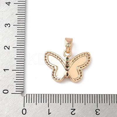 Brass Micro Pave Cubic Zirconia Pendants KK-D369-05G-1