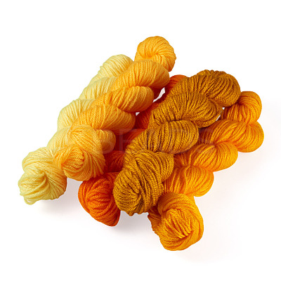 5 Bundles 5 Colors Yellow Theme Acrylic Fiber Yarn OCOR-TA0003-18A-1