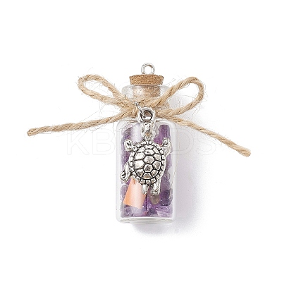 Glass Jar Glass Bottles Pendants PALLOY-JF02481-1