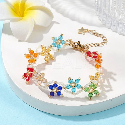 Glass Seed Beads Bracelets BJEW-MZ00113-02-1