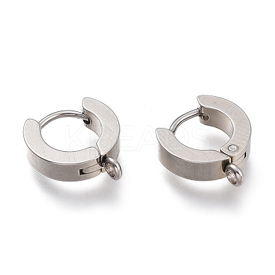 Tarnish Resistant 304 Stainless Steel Huggie Hoop Earrings Findings X-STAS-I167-01C-P-1