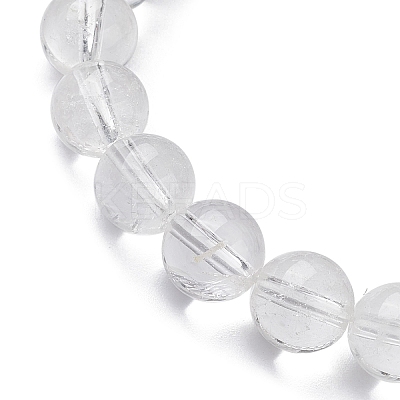 Natural Quartz Crystal Beaded Stretch Bracelets BJEW-JB10070-05-1