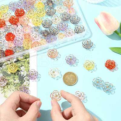 80Pcs 8 Colors Plastic Beads KY-FS0001-46-1