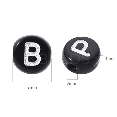 Craft Black Acrylic Beads SACR-YW0001-05-1