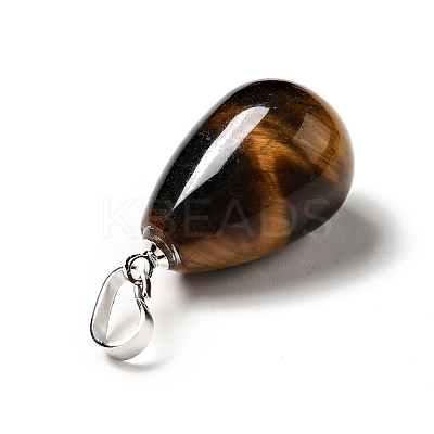 Natural Tiger Eye Pendants G-I332-05P-14-1