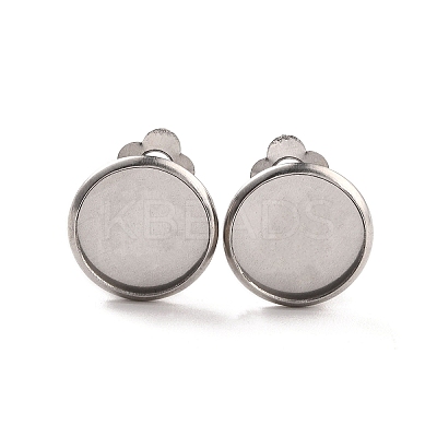 Non-Tarnish 316 Stainless Steel Clip-on Earring Findings X-STAS-I187-02C-P-1