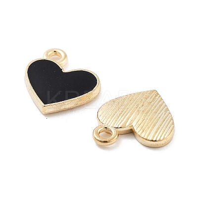 Light Gold Plated Alloy Enamel Charms ENAM-M219-06KCG-02-1