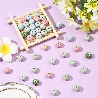 20Pcs Handmade Porcelain Beads PORC-YW0001-52E-1