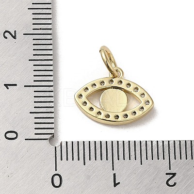 Brass Micro Pave Cubic Zirconia Charms KK-E092-07G-04-1