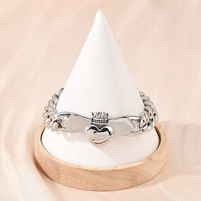 Stainless Steel Link Bracelets BJEW-D379-18P-1