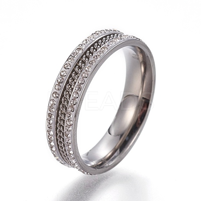 304 Stainless Steel Finger Rings RJEW-E158-21P-1