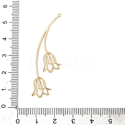 Three-Dimensional Flower Brass Pendants KK-V006-02G-02-1