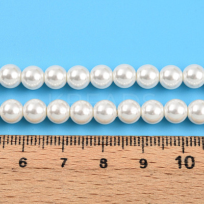 Baking Paint Pearlized Glass Pearl Bead Strands HY-N002-6mm-A11-1