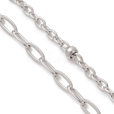 304 Stainless Steel Mixed Chain Necklace Makings AJEW-JB01548-1