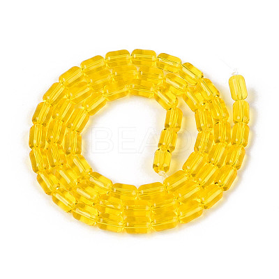 Transparent Glass Beads Strands GLAA-T028-14T-02-1