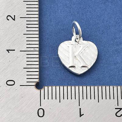 925 Sterling Silver Heart with Capital Letter Charms STER-S009-13K-S-1