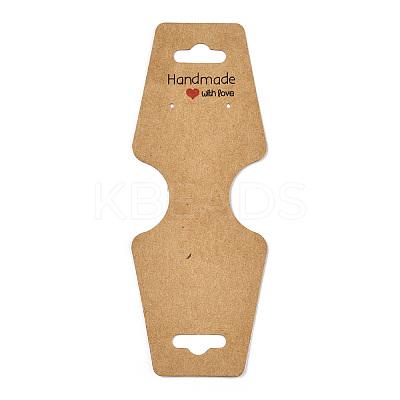 Fold Over Kraft Paper Adhesive Jewelry Display Cards for Necklace & Bracelet Display CDIS-YWC0001-03-1