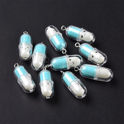 Translucent Plastic Pendants KY-L006-29E-1