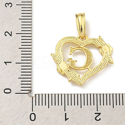 Heart Brass Pendants KK-I714-04G-G-1