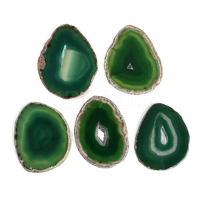 Dyed & Heated Natural Agate Slice Cabochons GG-CBAAF67-01E-1