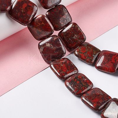Natural Brecciated Jasper Beads Strands G-L253-13-1