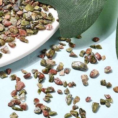 Unakite Chip Beads X-G-O103-14-1