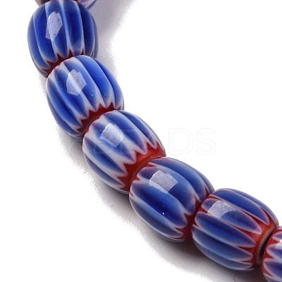 Handmade Lampwork Chevron Beads Strands LAMP-K041-01A-14-1