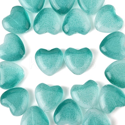 20Pcs Transparent Spray Painted Glass Beads GLAA-YW0004-79G-1