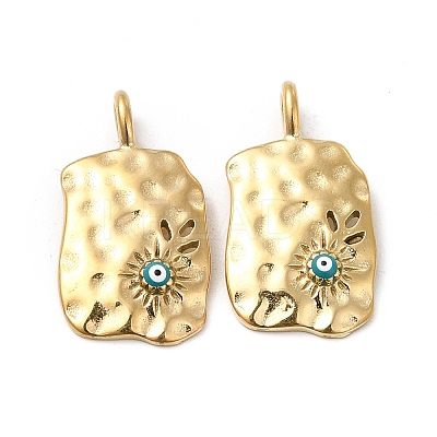 PVD Vacuum Plating 201 Stainless Steel Enamel Pendants STAS-J401-VC919-1