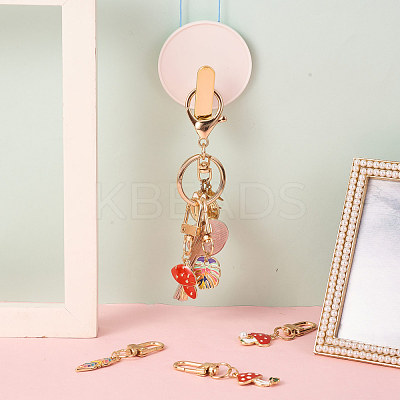 5Pcs Alloy Enamel Keychain JX218A-1