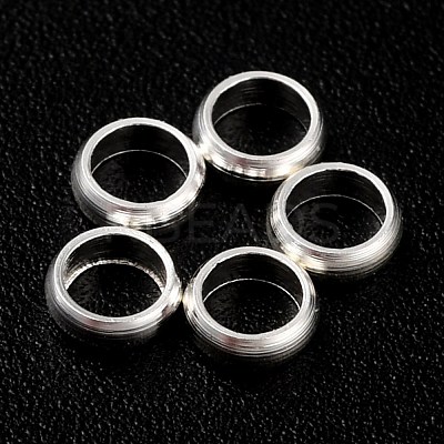 Rack Plating Brass Spacer Beads KK-O139-16B-S-1