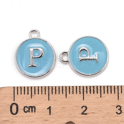 Platinum Plated Alloy Enamel Charms X-ENAM-S118-04P-P-1