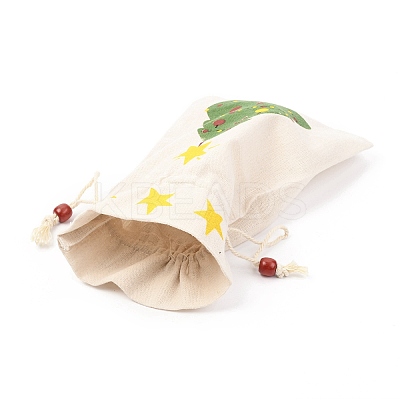 Christmas Theme Cotton Fabric Cloth Bag LS-ABAG-H104-A01-1