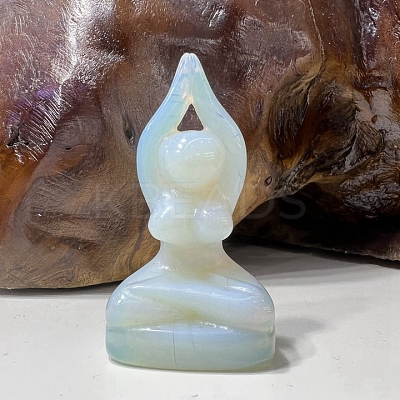 Opalite Carved Yoga Goddess Figurines PW-WG59957-01-1