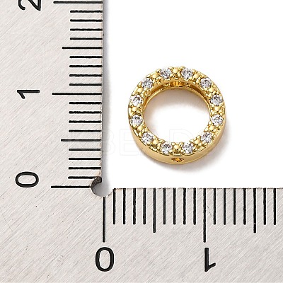Rack Plating Brass with Cubic Zirconia Bead Frame KK-S406-09E-G-1